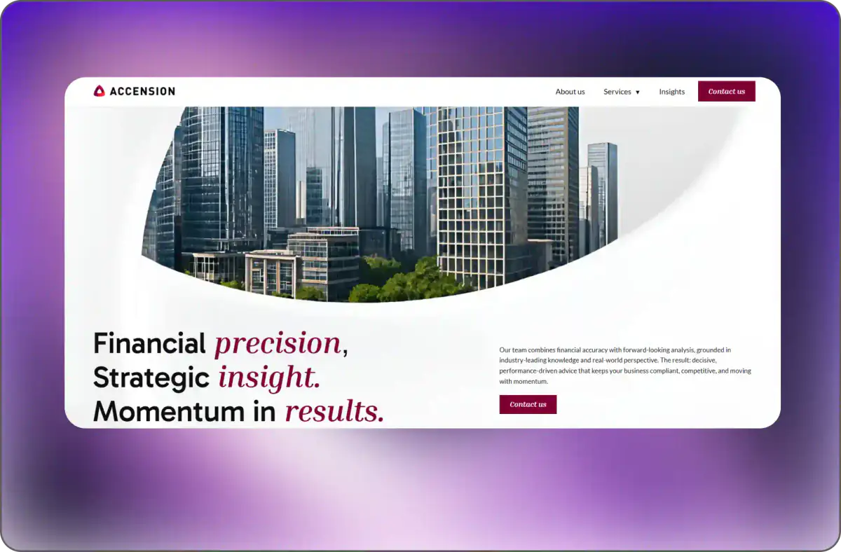 Accension — Financial Services Website
