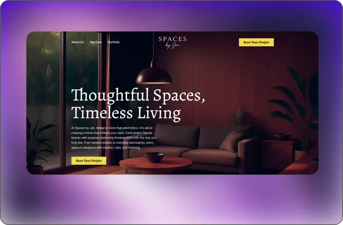 Spaces by Jen — Interior Design Website